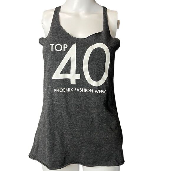 TOP 40 Fashion Week Casual Tank Top Grey Size Small - Picture 1 of 3
